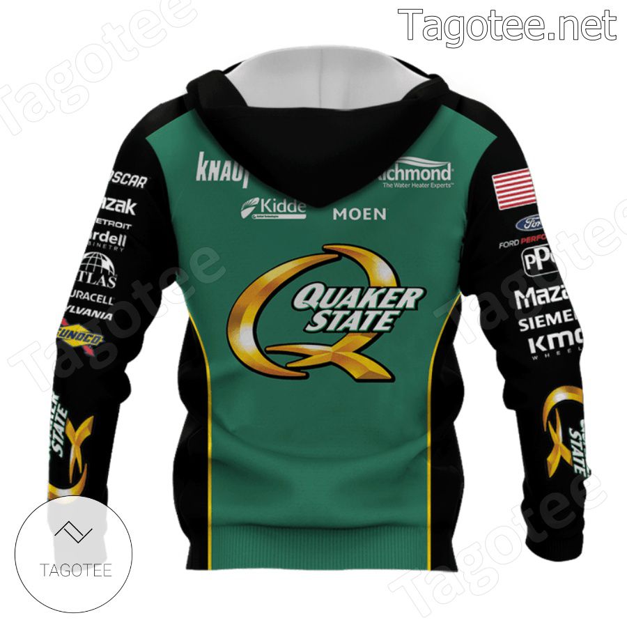 Cindric Car Racing Quaker State Green Hoodie a