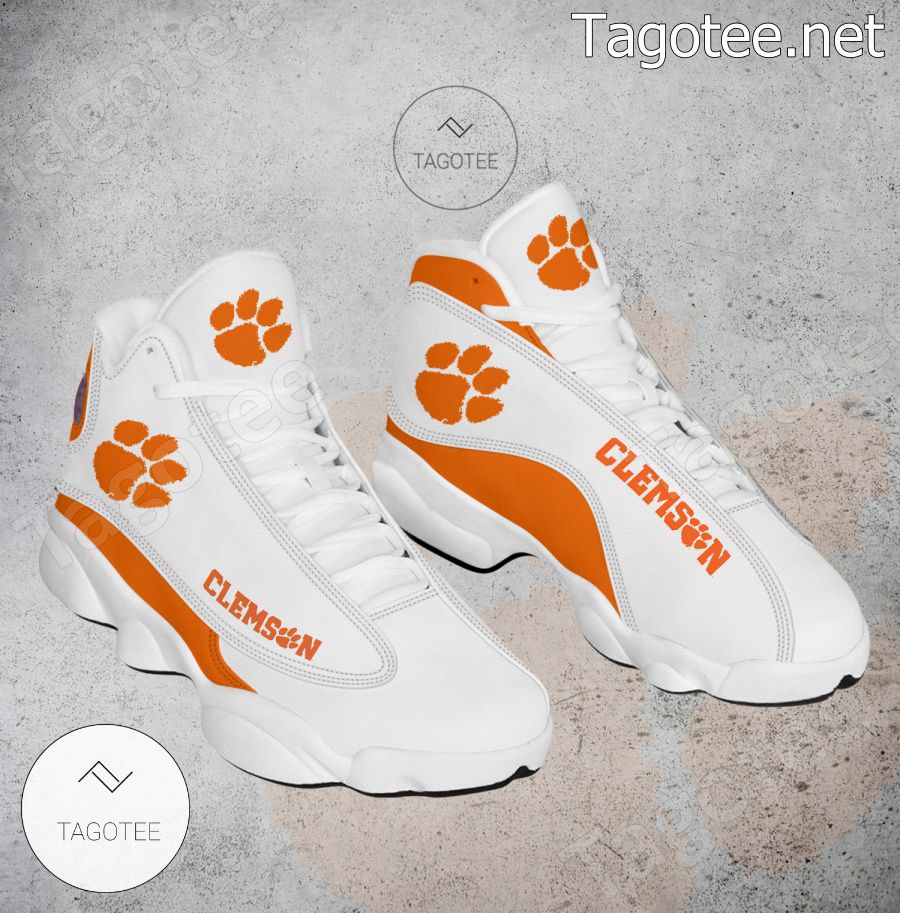 Clemson NCAA Logo Air Jordan 13 Shoes - BiShop