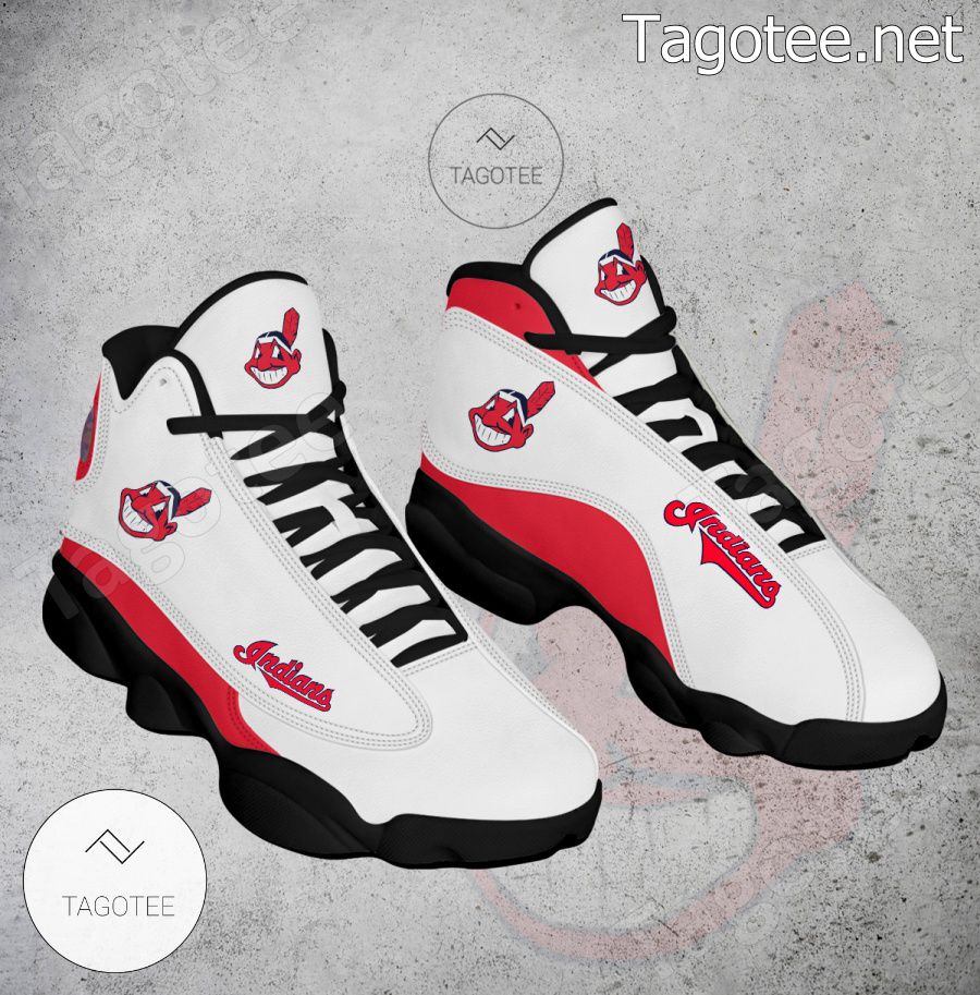 Cleveland Indians Logo Air Jordan 13 Shoes - EmonShop a