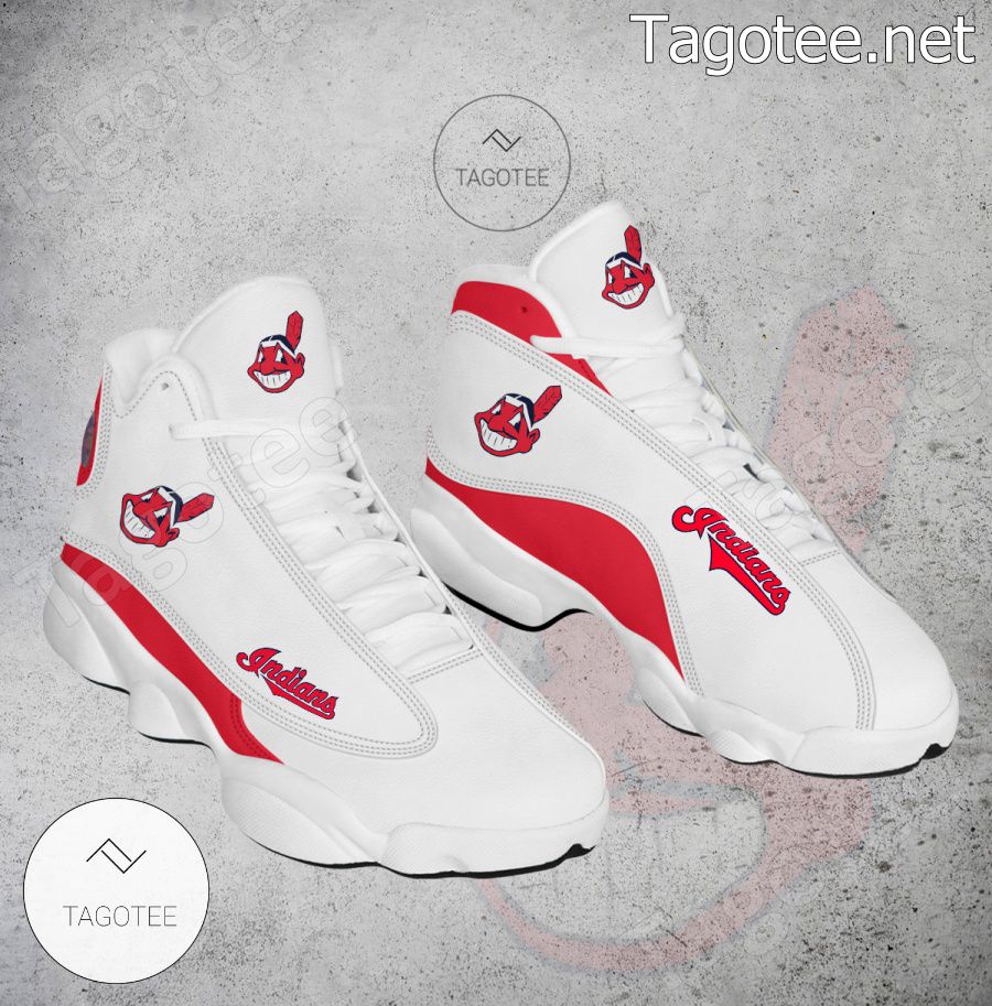 Cleveland Indians Logo Air Jordan 13 Shoes - EmonShop