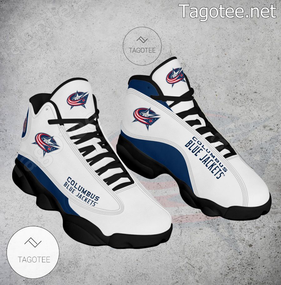 Columbus Blue Jackets Logo Air Jordan 13 Shoes - EmonShop a