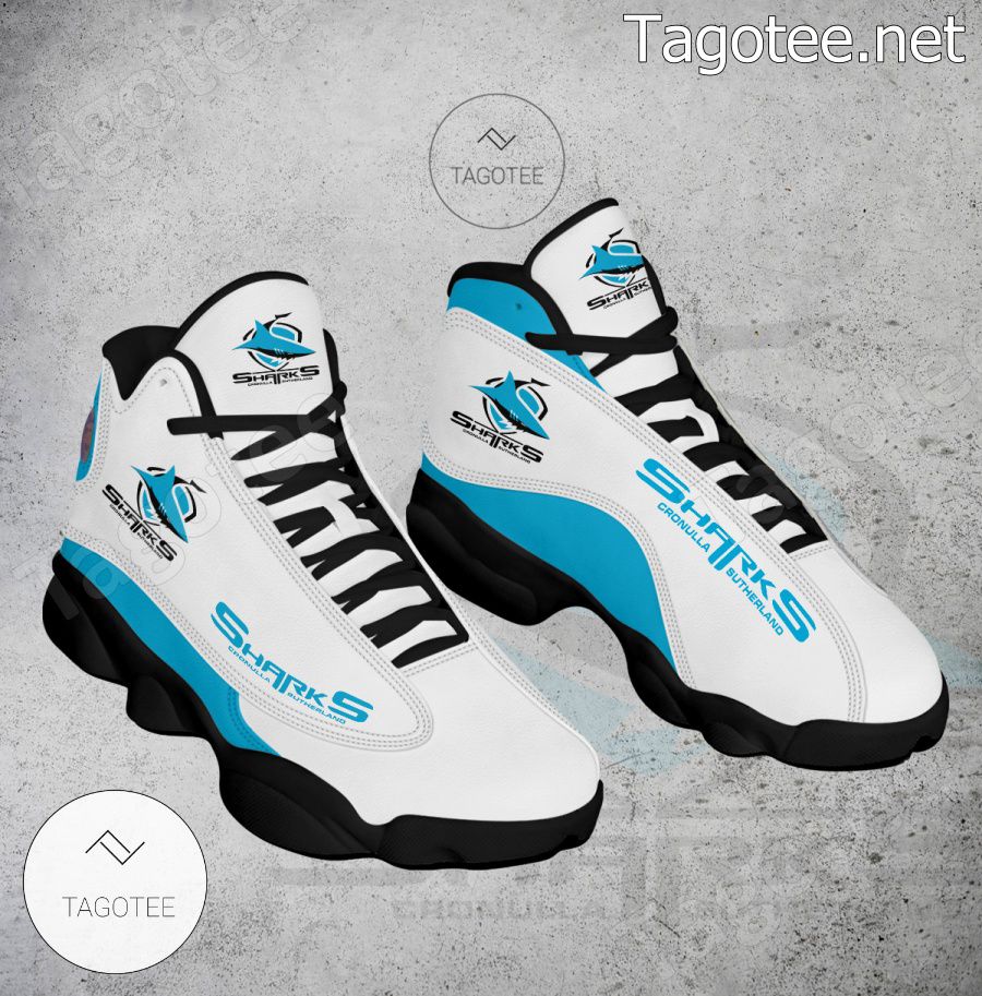 Cronulla-Sutherland Sharks Logo Air Jordan 13 Shoes - EmonShop a