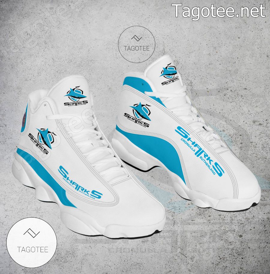 Cronulla-Sutherland Sharks Logo Air Jordan 13 Shoes - EmonShop