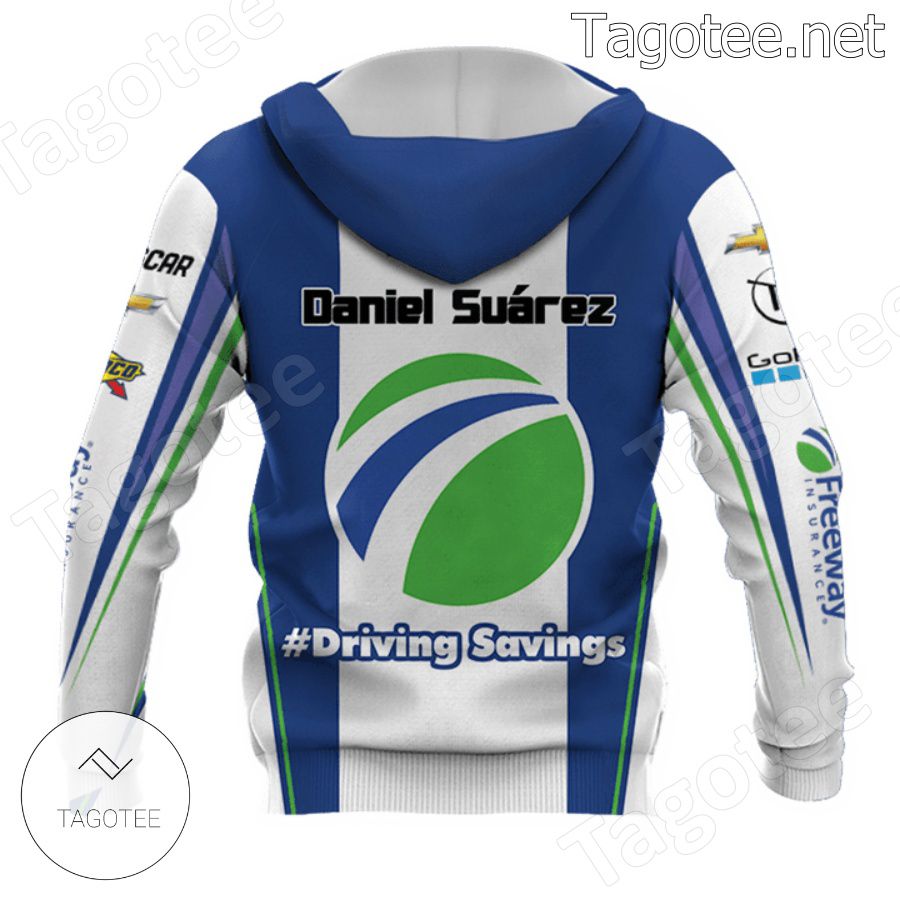 Daniel Suárez Car Racing Freeway Insurance Blue Hoodie a