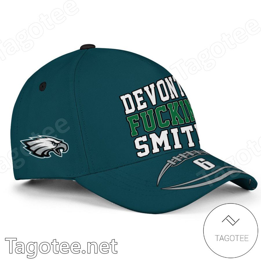 DeVonta Fuckin Smith 6 Philadelphia Eagles Super Bowl LVII Classic Cap Hat a