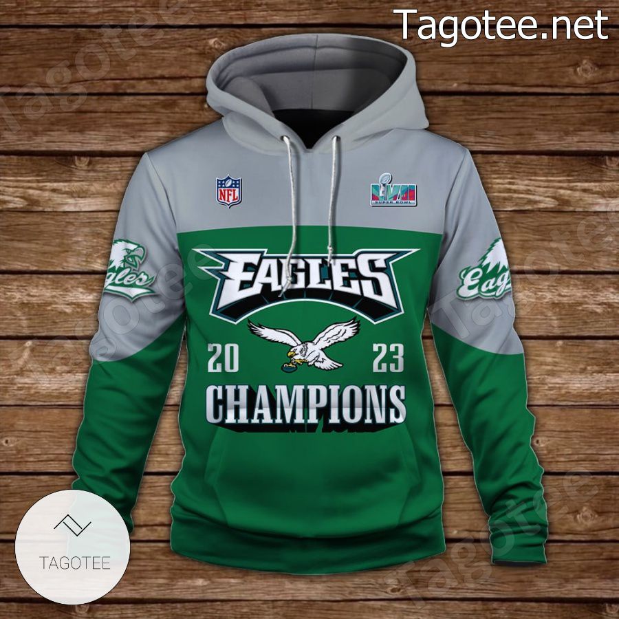 DeVonta Smith 6 Eagles 2023 Champions Philadelphia Eagles Fan NFL Hoodie a