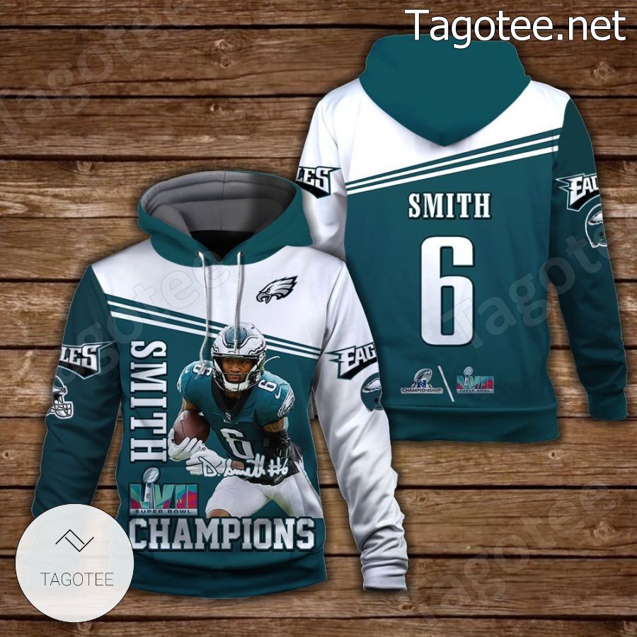 DeVonta Smith 6 Philadelphia Eagles NFC Champions Fan NFL Hoodie