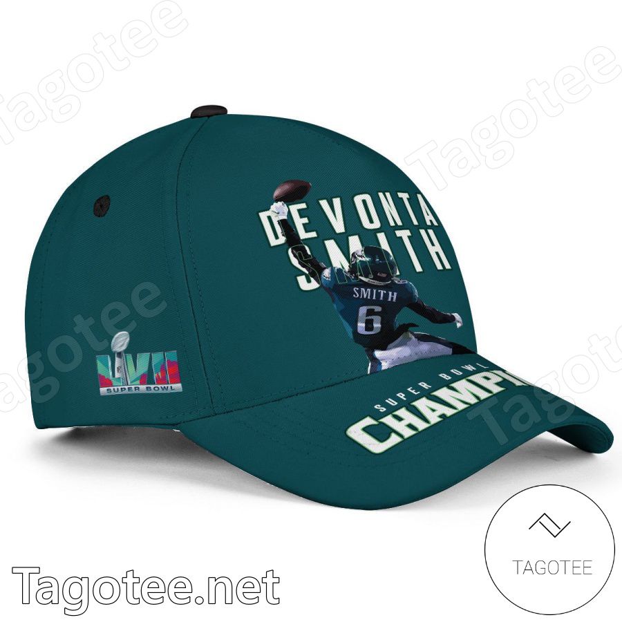 DeVonta Smith 6 Philadelphia Eagles Super Bowl LVII Champion Classic Cap Hat a