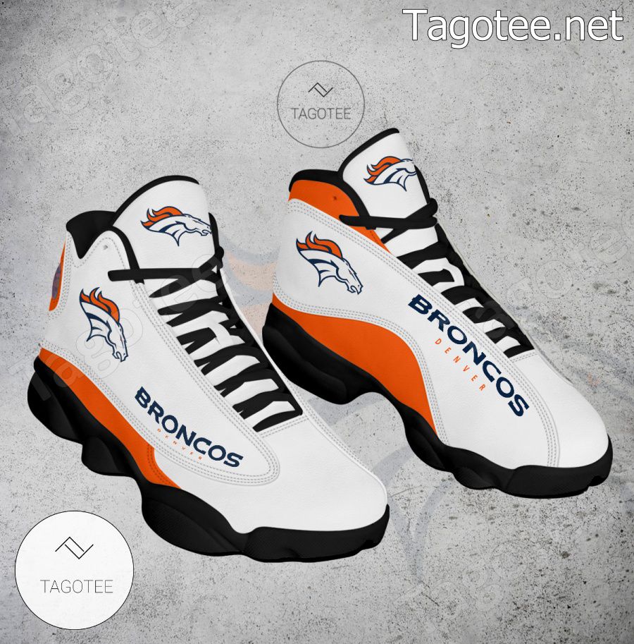 Denver Broncos Logo Air Jordan 13 Shoes - EmonShop a