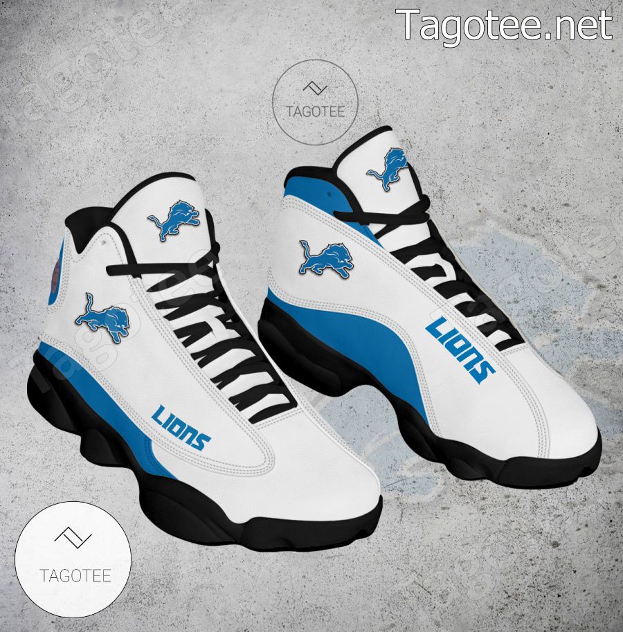 Detroit Lions Logo Air Jordan 13 Shoes - EmonShop a