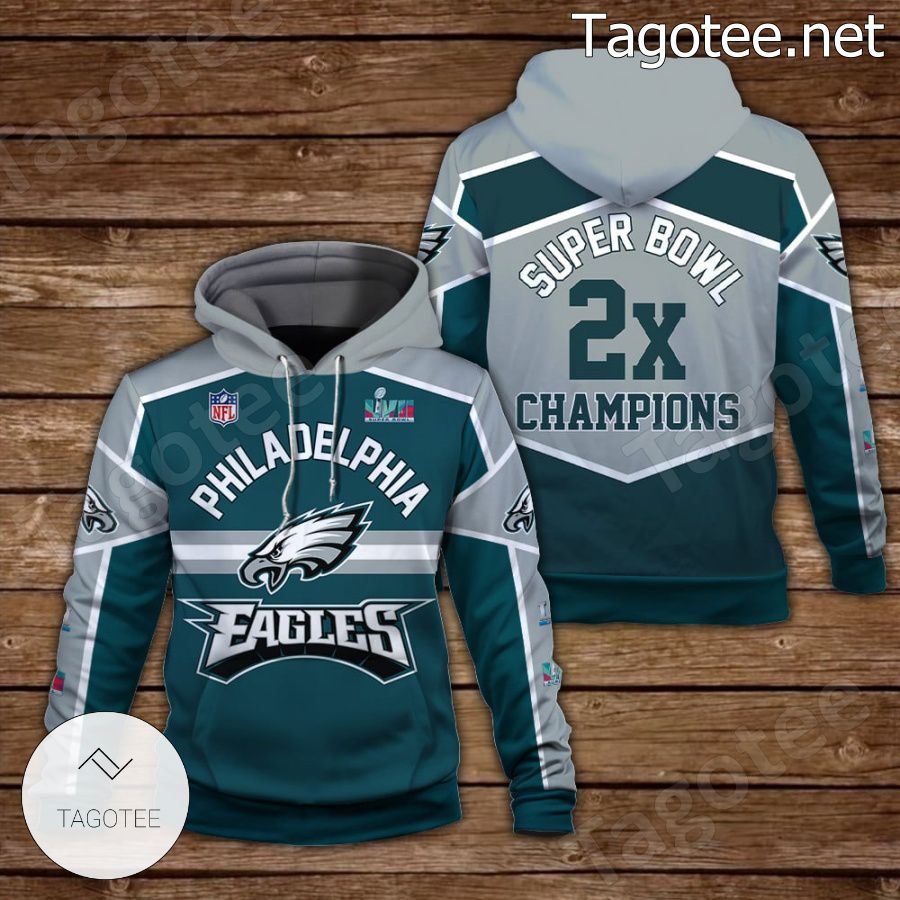 Eagles 2X Super Bowl Champions Philadelphia Eagles Fan NFL Hoodie