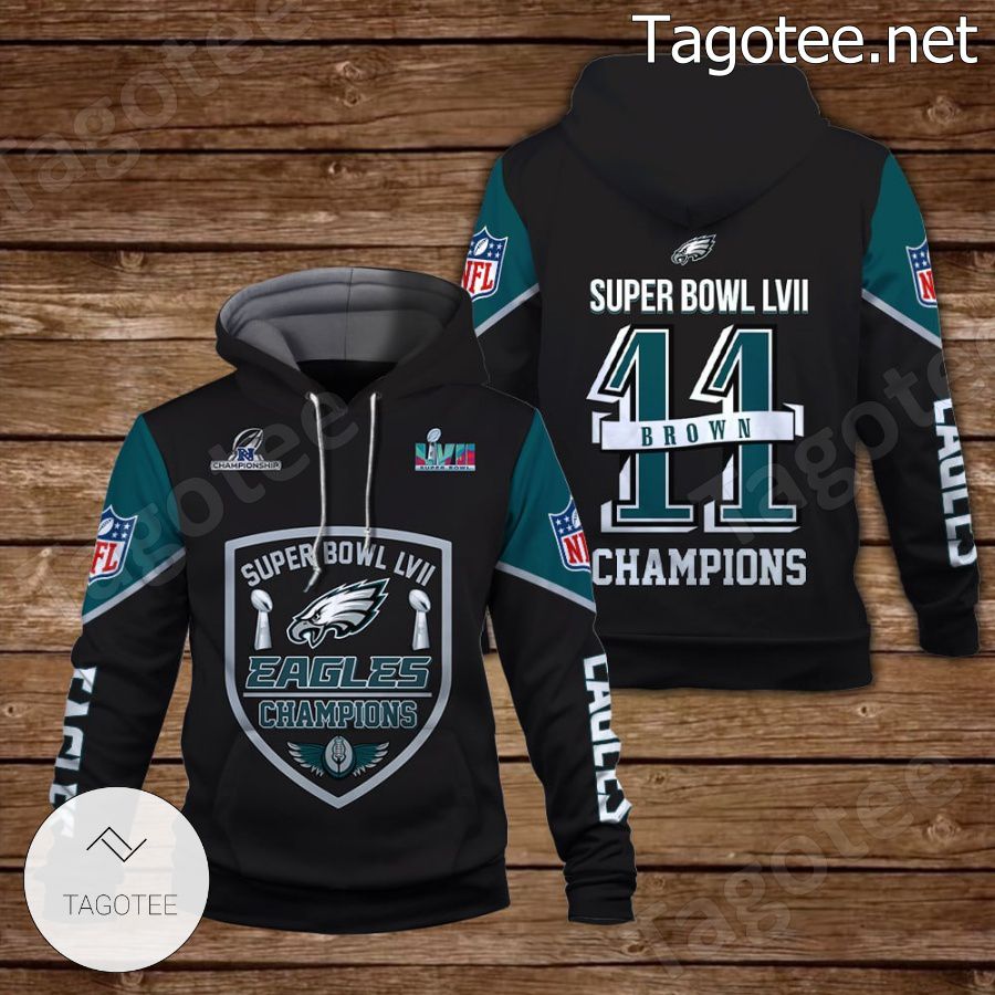 Eagles Champions Brown 11 Philadelphia Eagles Fan NFL Hoodie