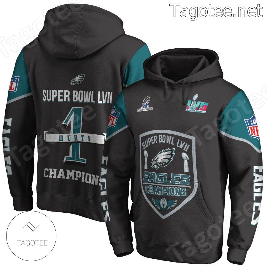 Eagles Champions Hurts 1 Philadelphia Eagles Fan NFL Hoodie