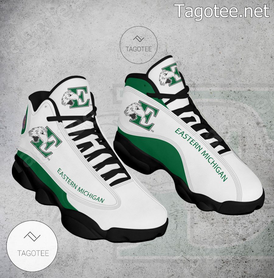 Eastern Michigan NCAA Logo Air Jordan 13 Shoes - BiShop a