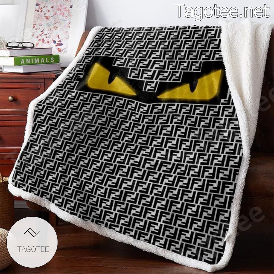 Fendi Eyes Logo Monogram Blanket