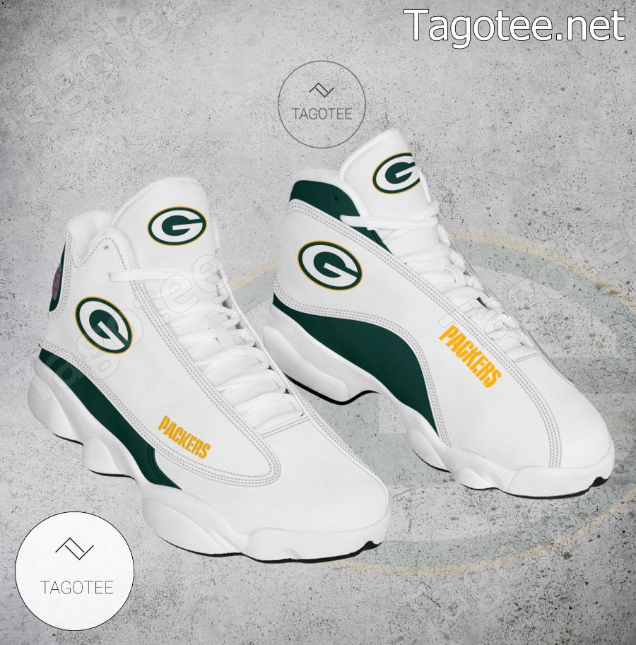 Green Bay Packers Logo Air Jordan 13 Shoes - EmonShop