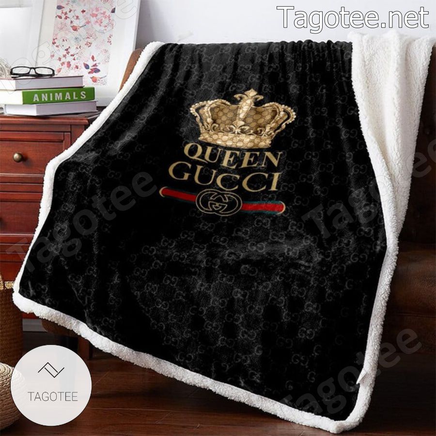 Gucci Queen Black Blanket