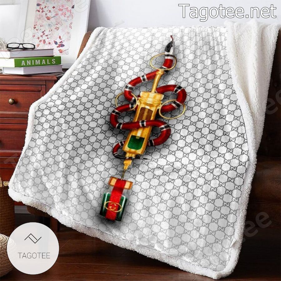 Gucci Snake White Monogram Blanket