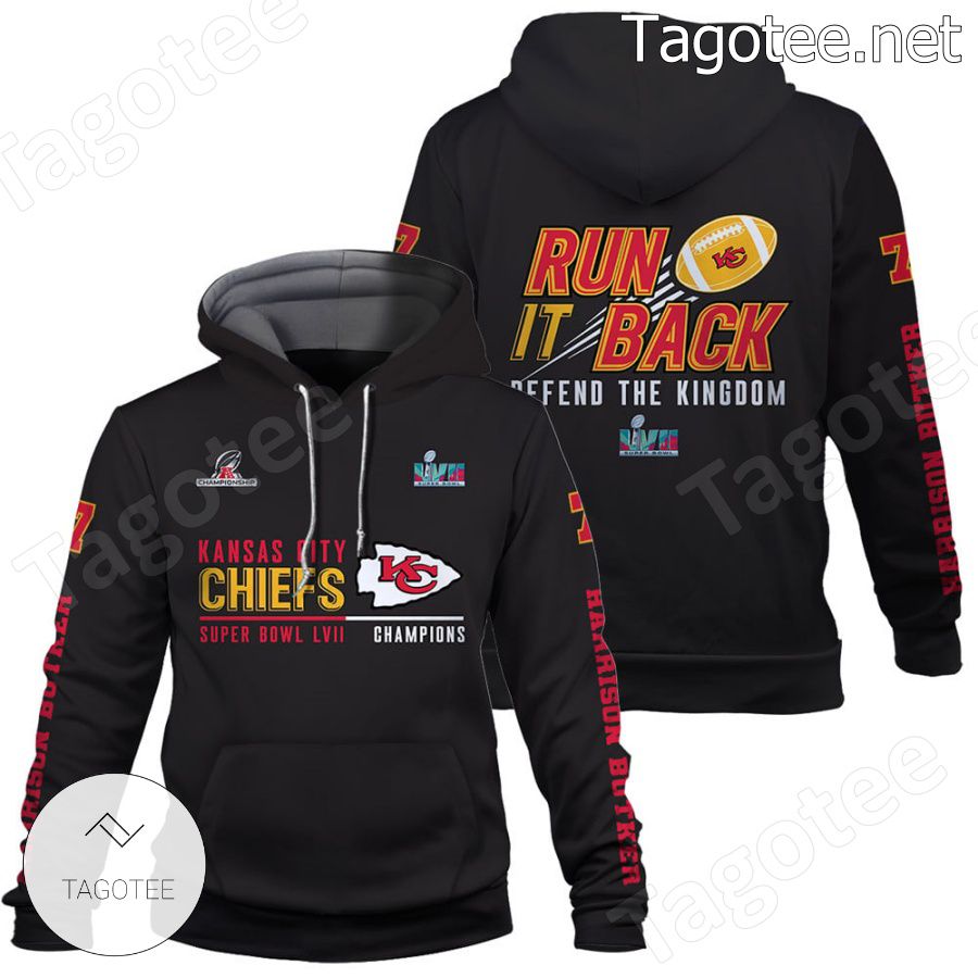 Harrison Butker Run It Back Defend The Kingdom Kansas City Chiefs Fan NFL Hoodie