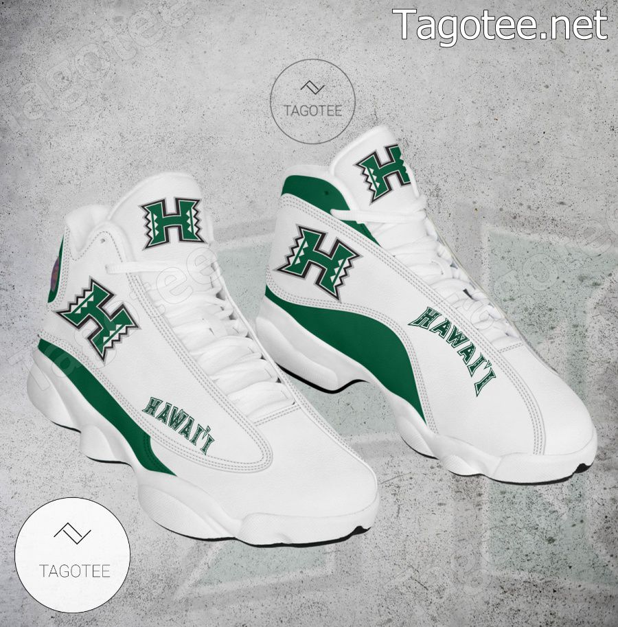 Hawaii NCAA Logo Air Jordan 13 Shoes - BiShop