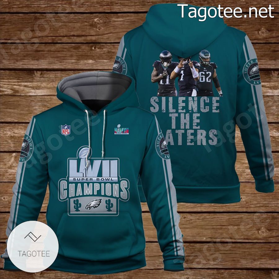 Hurts Kelce Brown Silence The Haters Philadelphia Eagles Fan NFL Hoodie