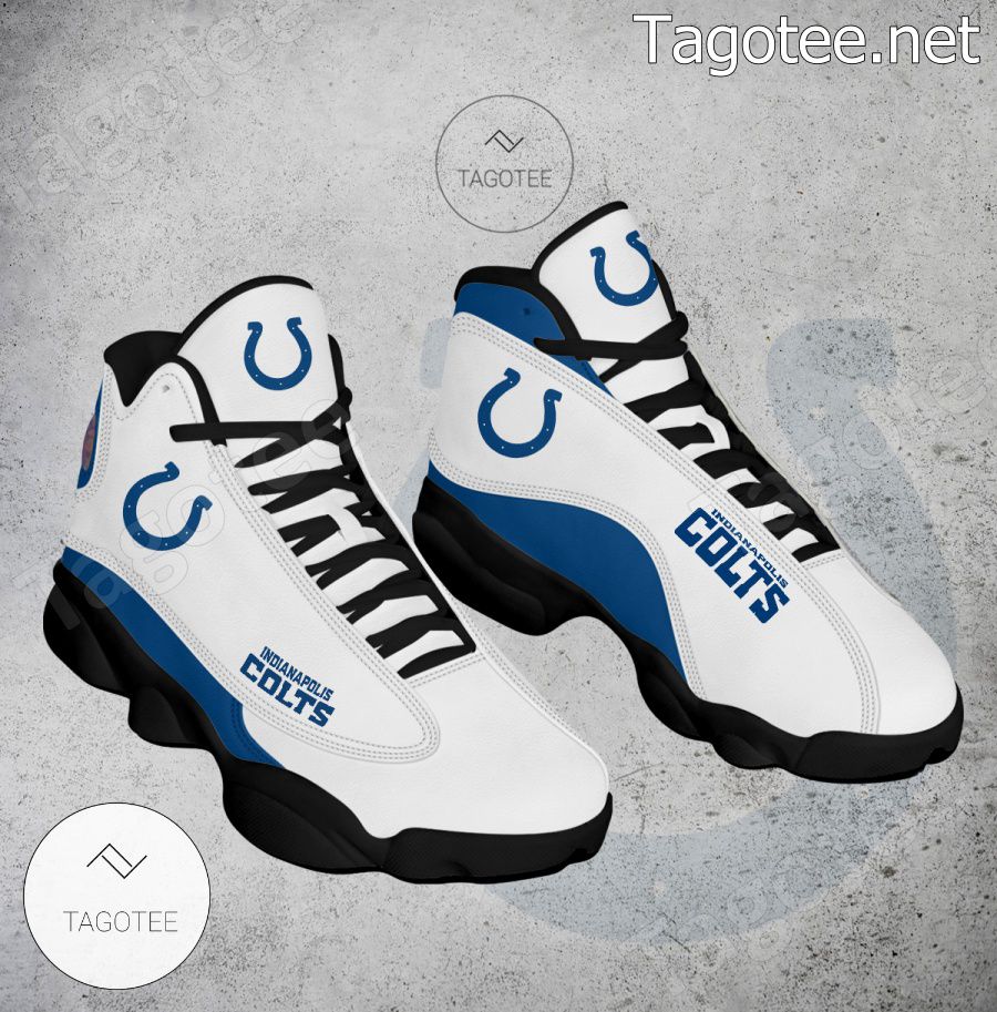 Indianapolis Colts Logo Air Jordan 13 Shoes - EmonShop a