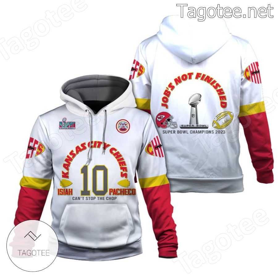 Isiah Pacheco Job's Not Finished Kansas City Chiefs Fan NFL Hoodie