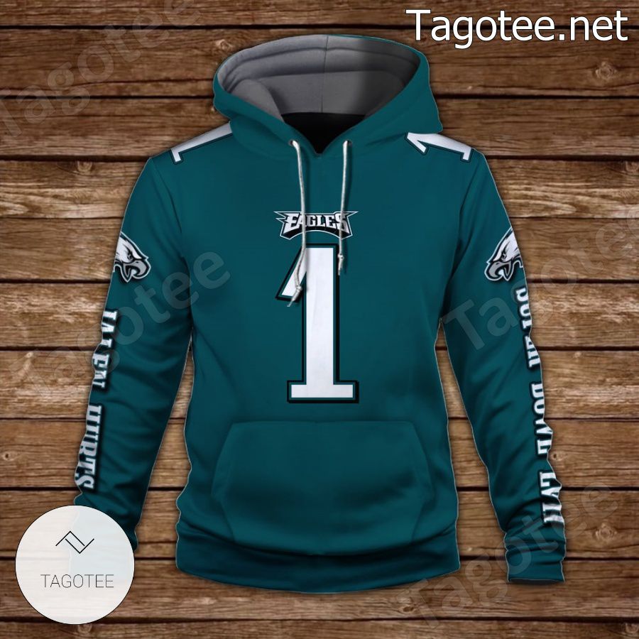 Jalen Hurts 1 Beat The Chiefs Go Birds Philadelphia Eagles Fan NFL Hoodie a