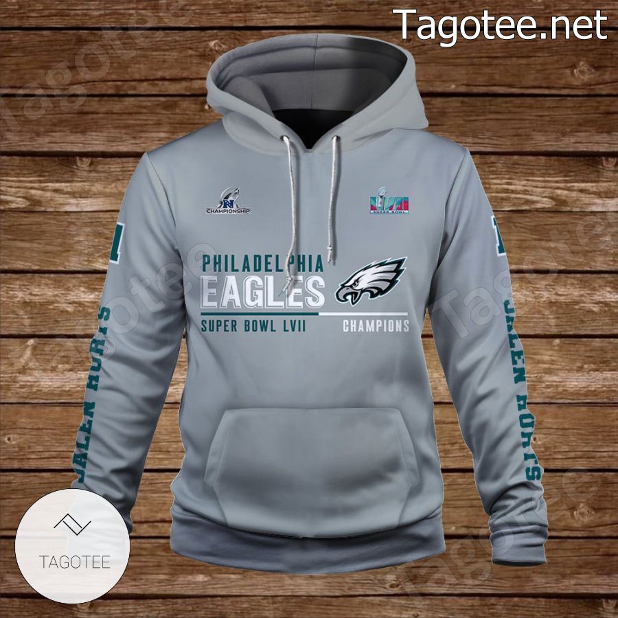 Jalen Hurts 1 Beat The Chiefs Philadelphia Eagles Fan NFL Hoodie a