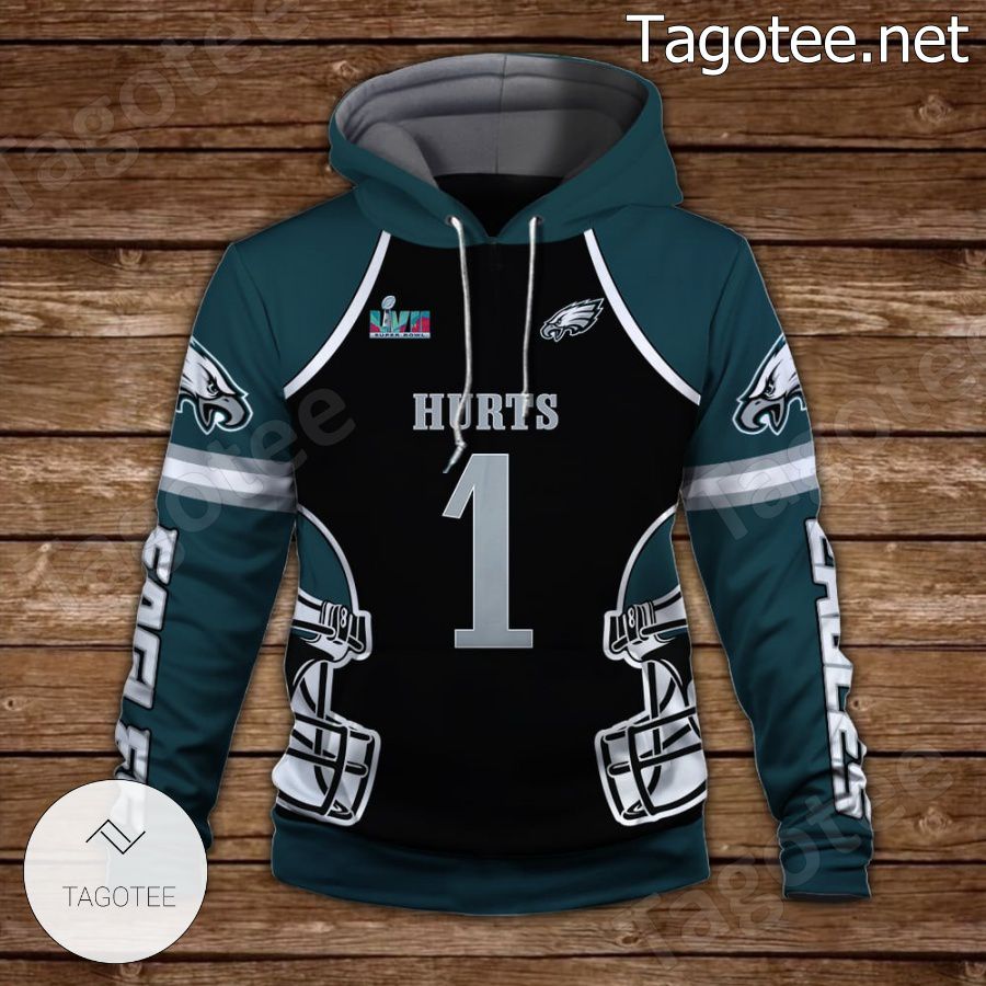 Jalen Hurts 1 Go Eagles Philadelphia Eagles Fan NFL Hoodie a