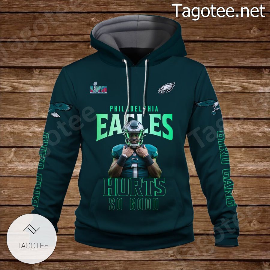 Jalen Hurts 1 Hurts So Good Champs 2023 Philadelphia Eagles Fan NFL Hoodie a