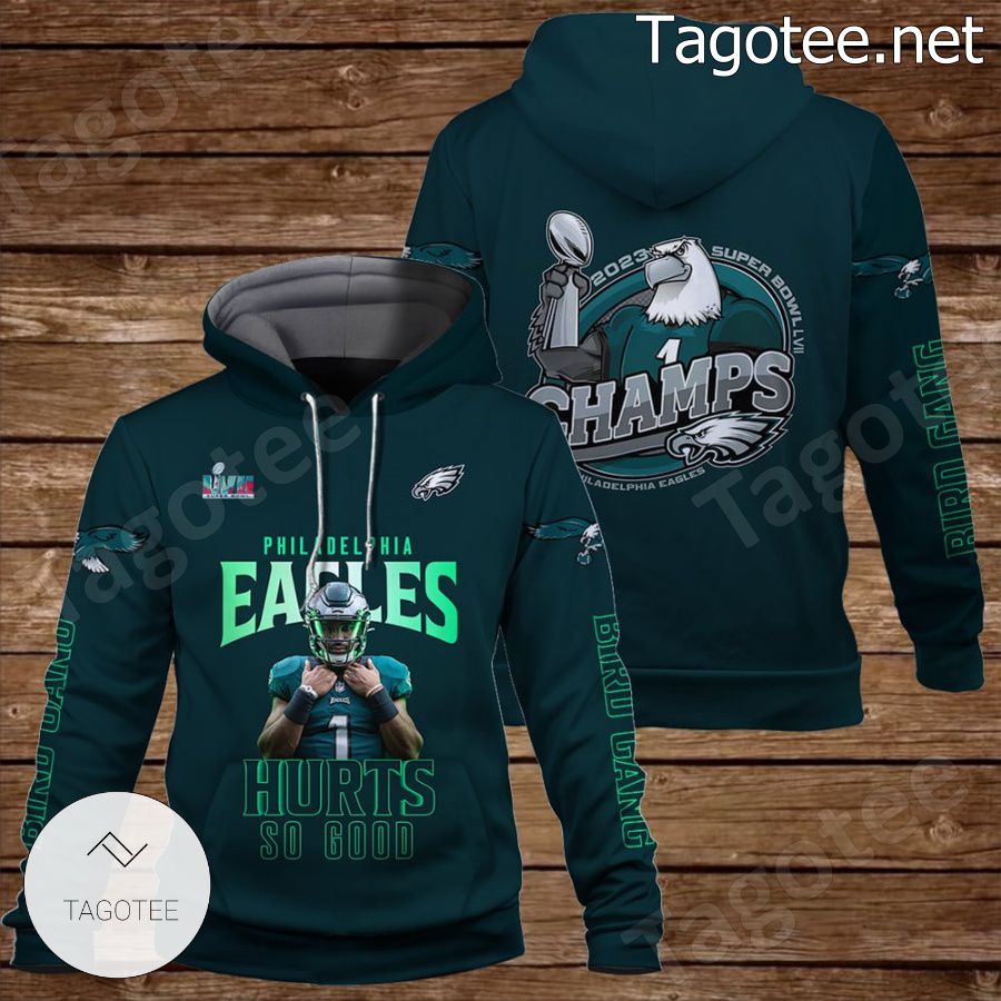 Jalen Hurts 1 Hurts So Good Champs 2023 Philadelphia Eagles Fan NFL Hoodie