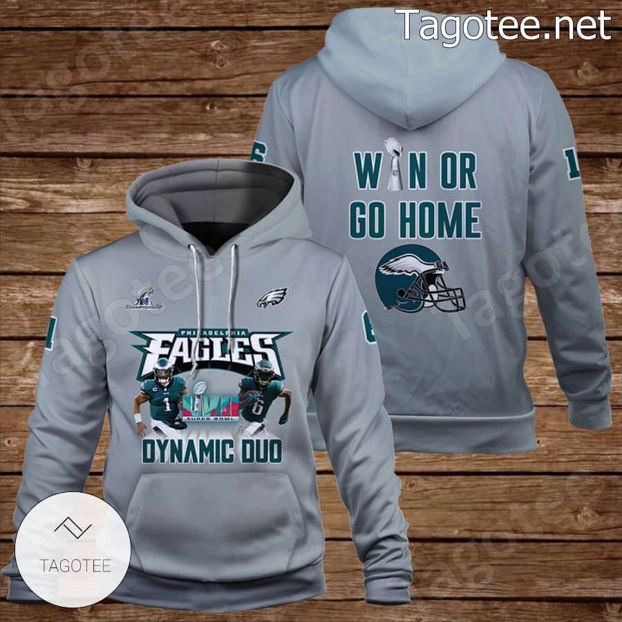 Jalen Hurts DeVonta Smith Win Or Go Home Philadelphia Eagles Fan NFL Hoodie