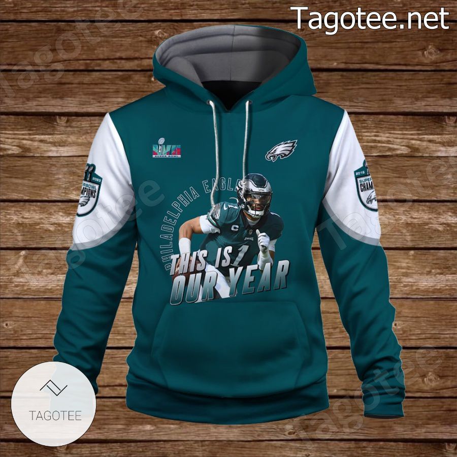 Jalen Hurts Two Time Super Bowl Champions Philadelphia Eagles Fan NFL Hoodie a