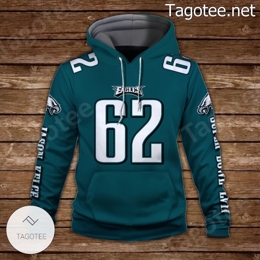 Jason Kelce 62 Beat The Chiefs Go Birds Philadelphia Eagles Fan NFL Hoodie a