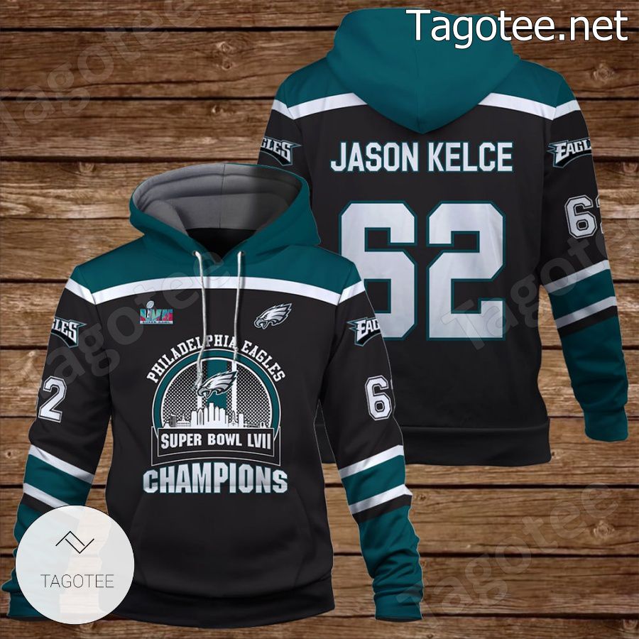 Jason Kelce 62 Eagles Team Philadelphia Eagles Fan NFL Hoodie