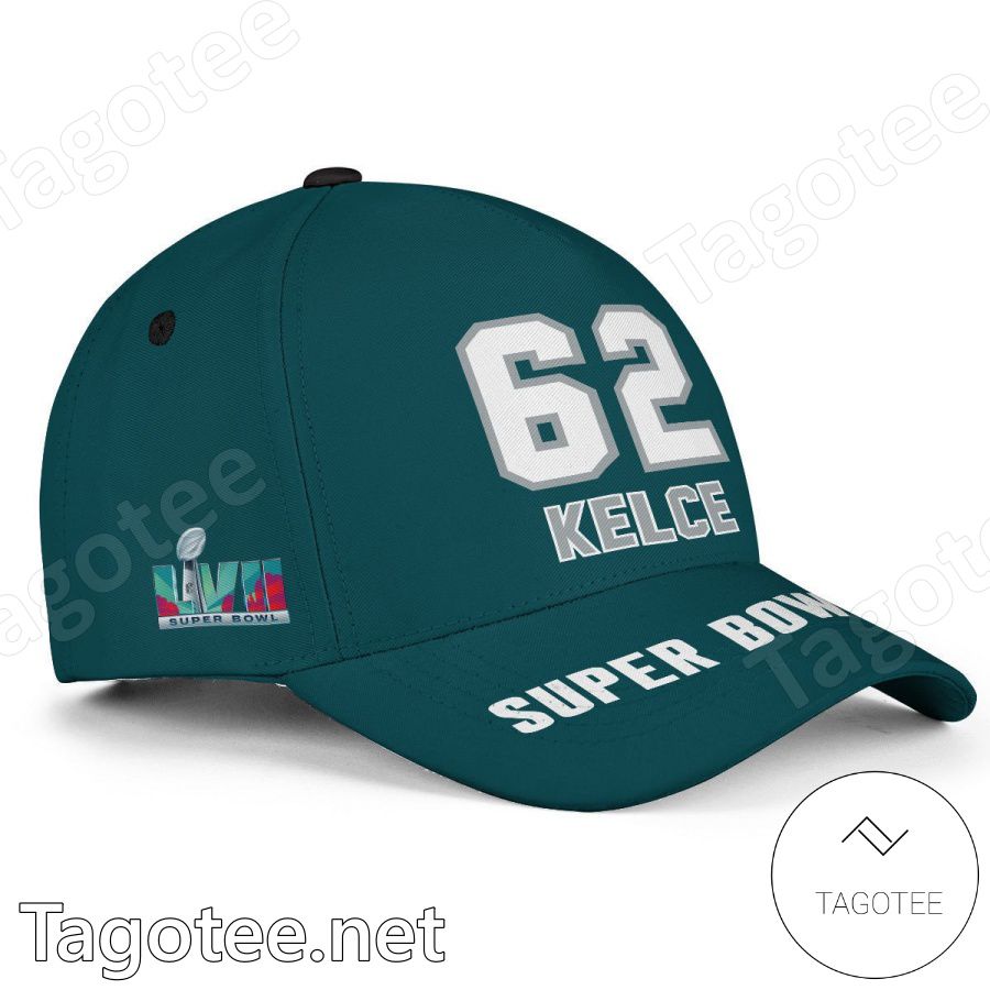 Jason Kelce 62 Philadelphia Eagles 2023 Super Bowl Classic Cap Hat a