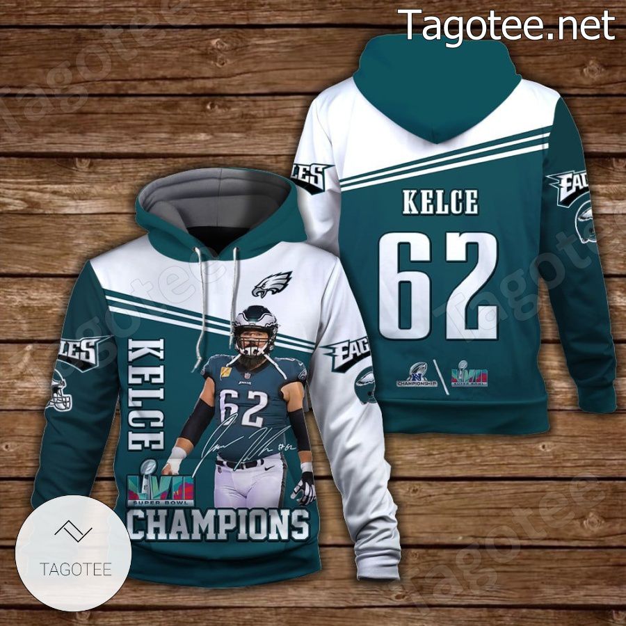 Jason Kelce 62 Philadelphia Eagles NFC Champions Fan NFL Hoodie