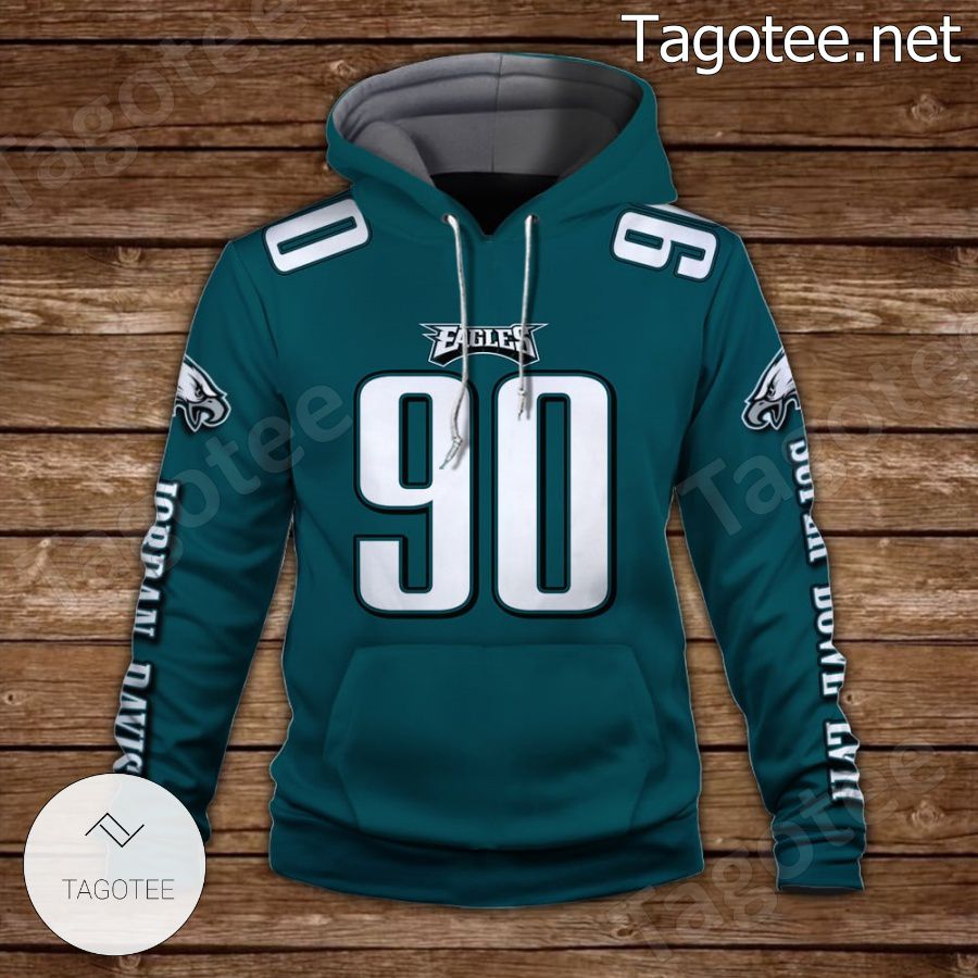 Jordan Davis 90 Beat The Chiefs Go Birds Philadelphia Eagles Fan NFL Hoodie a