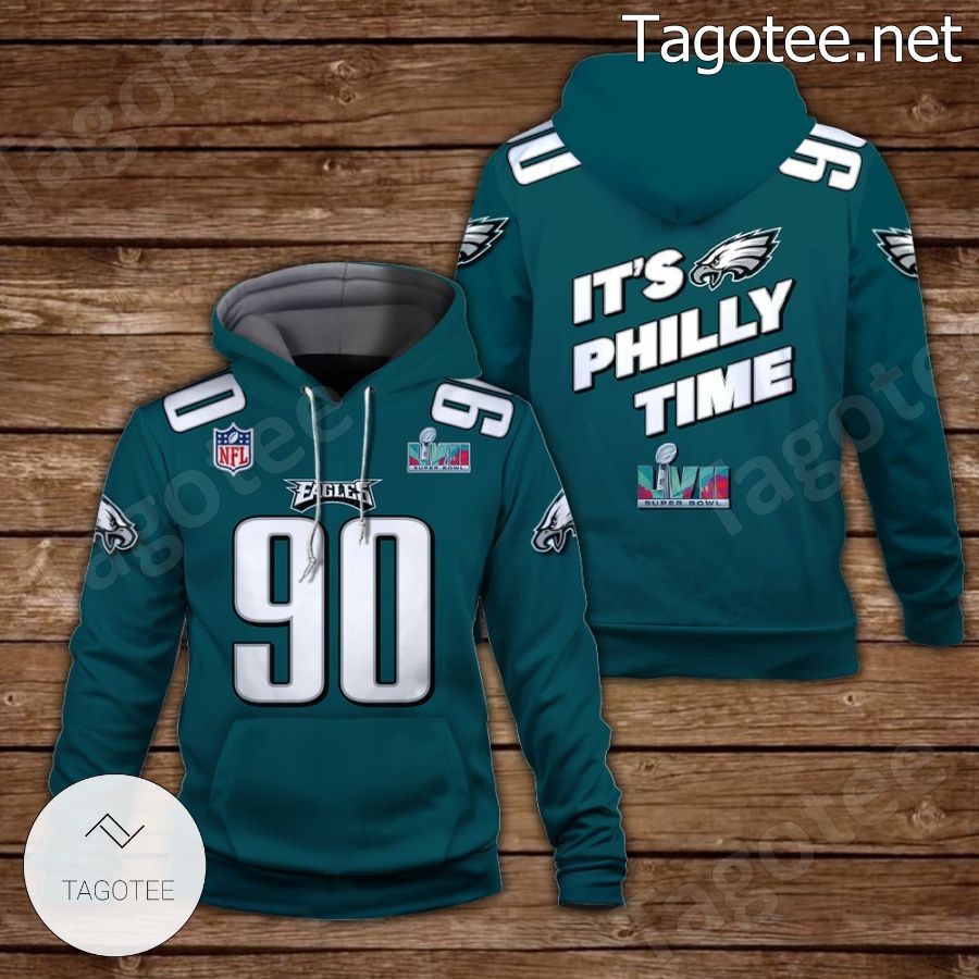 Jordan Davis 90 It Is Philly Time Philadelphia Eagles Fan NFL Hoodie