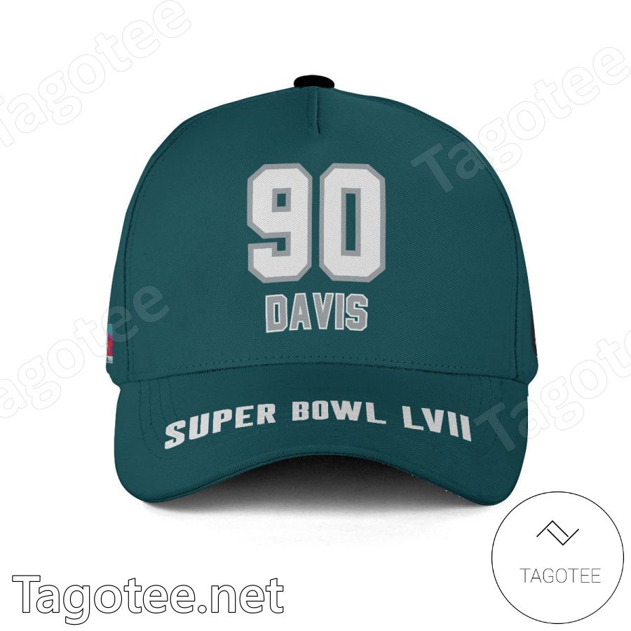 Jordan Davis 90 Philadelphia Eagles 2023 Super Bowl Classic Cap Hat