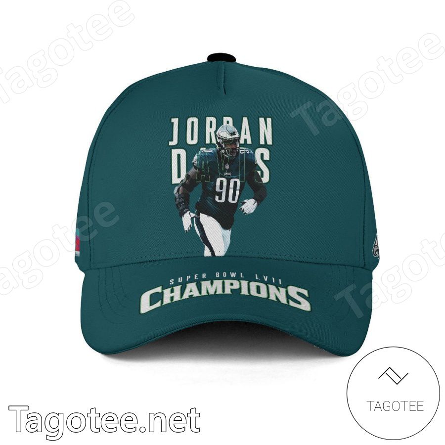 Jordan Davis 90 Philadelphia Eagles Super Bowl LVII Champion Classic Cap Hat