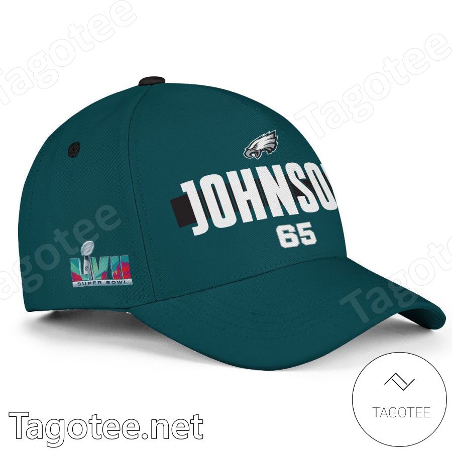 Lane Johnson Number 65 Super Bowl LVII Philadelphia Eagles Classic Cap Hat a