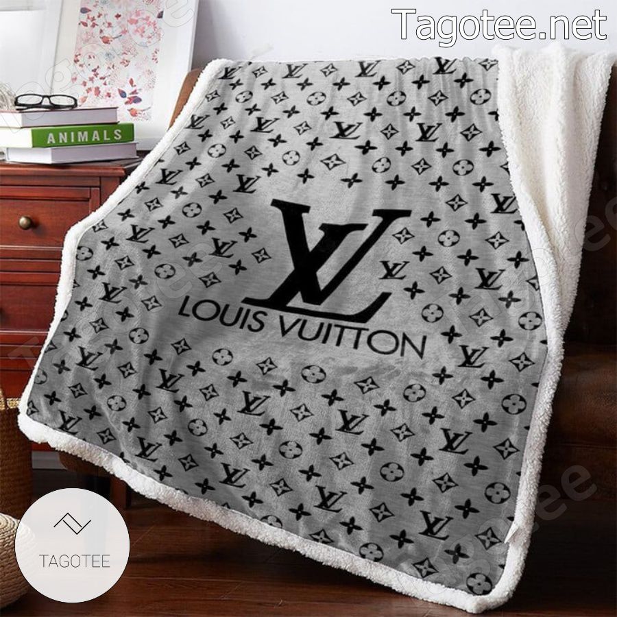 Louis Vuitton Big Logo Center Grey Monogram Blanket