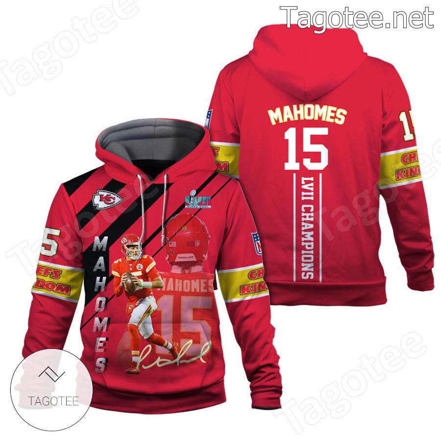 Mahomes 15 LVII Champions Kansas City Chiefs Fan NFL Hoodie