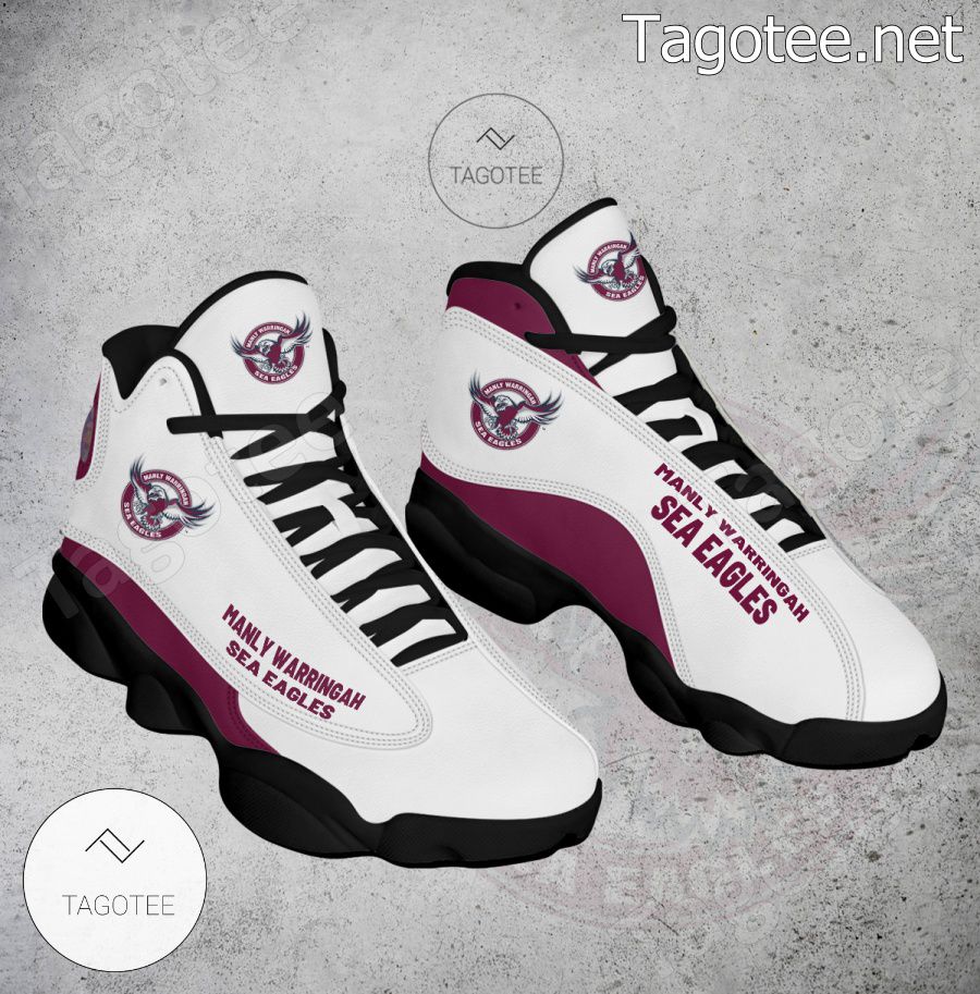 Manly Warringah Sea Eagles Logo Air Jordan 13 Shoes - EmonShop a