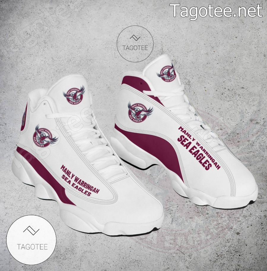 Manly Warringah Sea Eagles Logo Air Jordan 13 Shoes - EmonShop