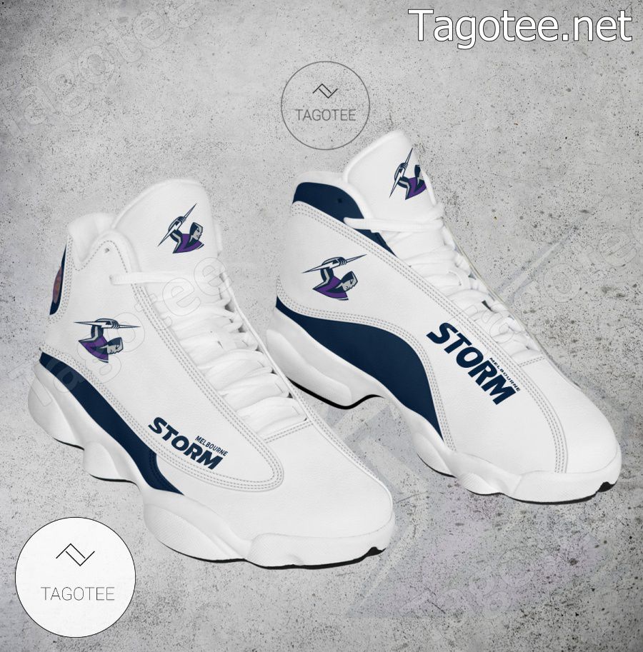 Melbourne Storm Logo Air Jordan 13 Shoes - EmonShop