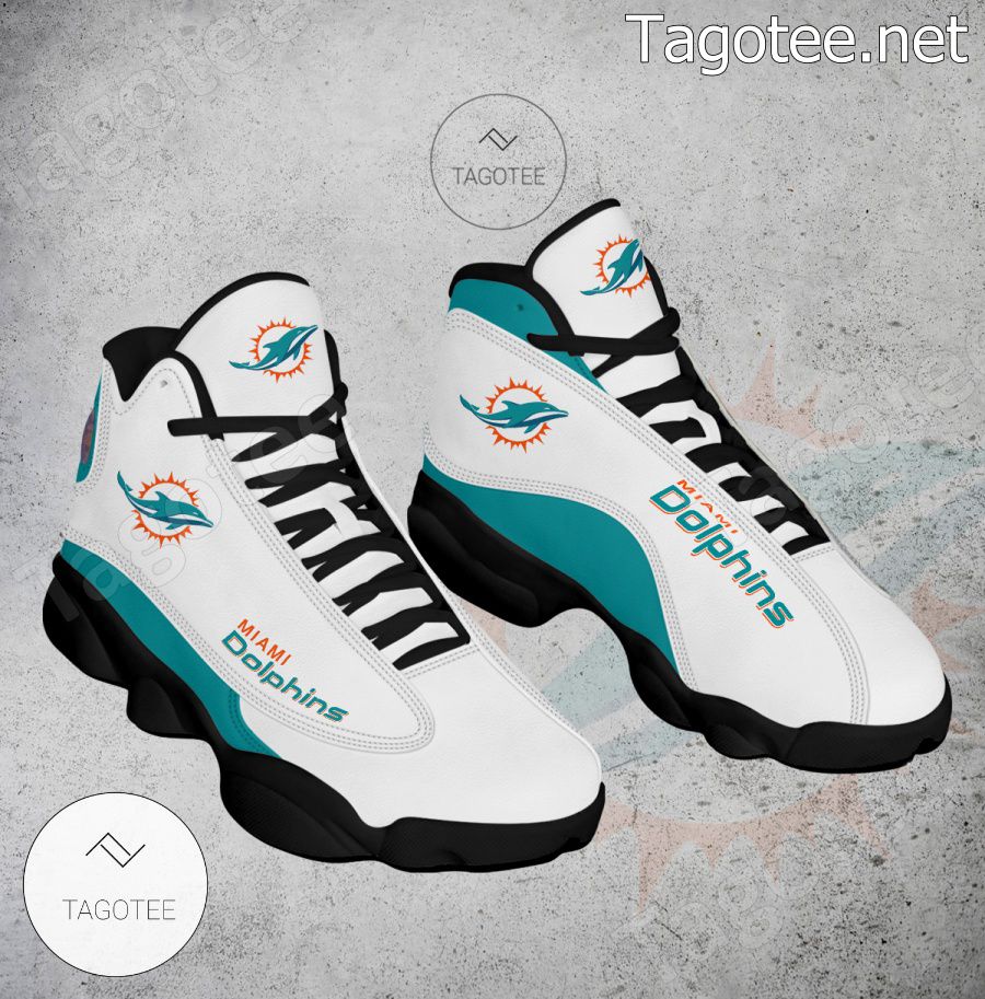 Miami Dolphins Logo Air Jordan 13 Shoes - EmonShop a