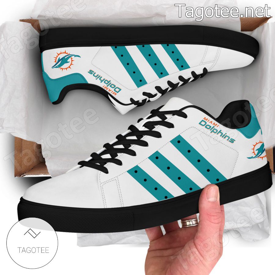 Miami Dolphins NFL Logo Stan Smith Shoes - EmonShop a